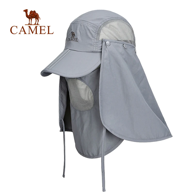 

CAMEL Unisex Outdoor Visor Hat All-round Protection Windproof Breathable Comfortable Face Neck Cover Hiking Camping Fishing Cap