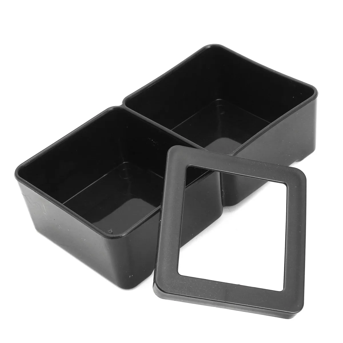 Пластиковая коробка для кормления рептилий от насекомых, прозрачная миска для перевозки, миска для бассейна, крышка для ящерицы, черепахи, рептилии, принадлежности для кормления - Цвет: Black