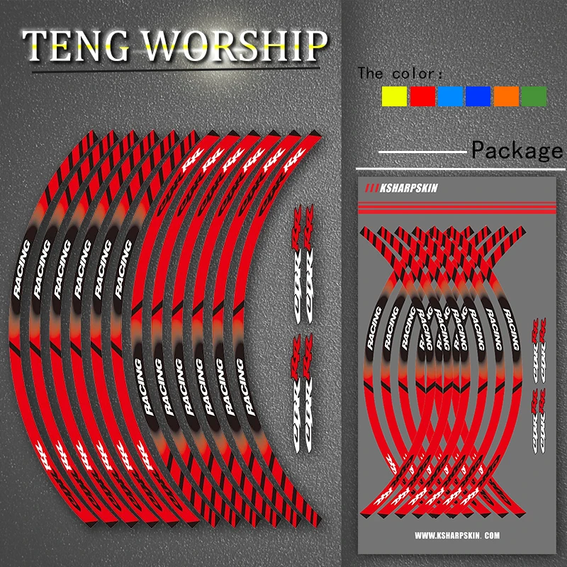 12 X толстый край внешний обод наклейки в полоску колесные наклейки подходят все honda Repsol HRC CBR250RR CBR400RR CBR600RR CBR1000RR