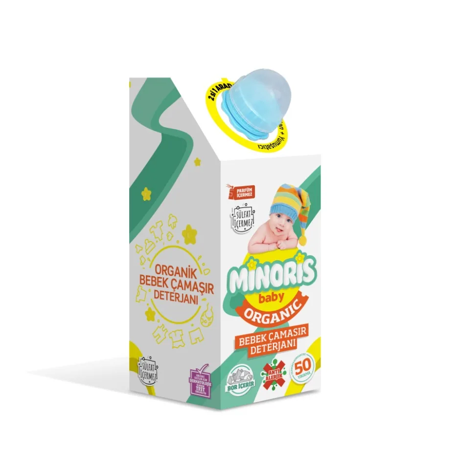 Minoris Baby органическое антиаллергенное моющее средство для детского белья 50 смягчитель для мытья+ моющее средство+ средство для удаления пятен 3в1