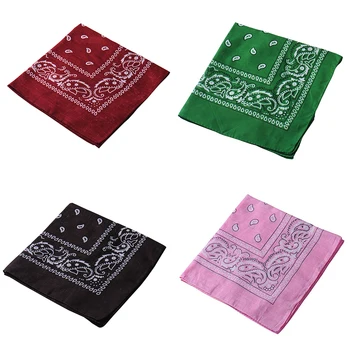 

Fashion Paisley Square Bandana Head Wrap Cotton Unisex Hiphop Scarf Neck Mask