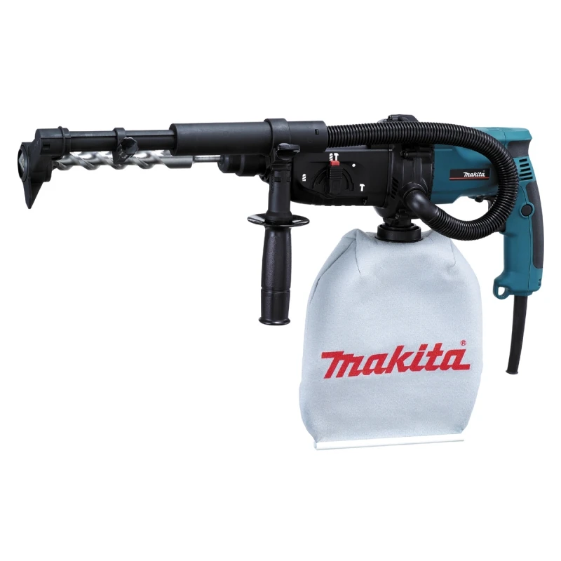 Перфоратор электрический Makita HR2432 (Мощность 780 Вт, патрон SDS+, сила удара 2,2 Дж, 0-1000 оборотов в мин, 0-4500 ударов в мин., чемодан, боковая рукоятка, пылесборник)