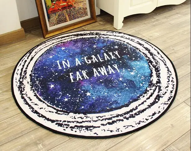 80x80 см galaxy Star ковров Декоративные Гостиная Нескользящие коврик стул коврик крытый бытовой