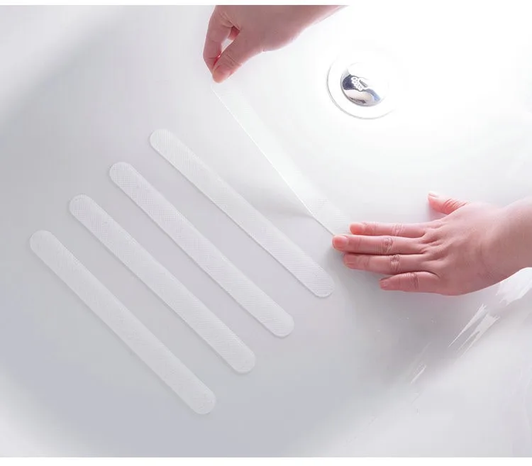 Bathroom Anti Slip Tape Strip 2cm x 20cm / 25cm / 38cm 30 Pieces PEVA