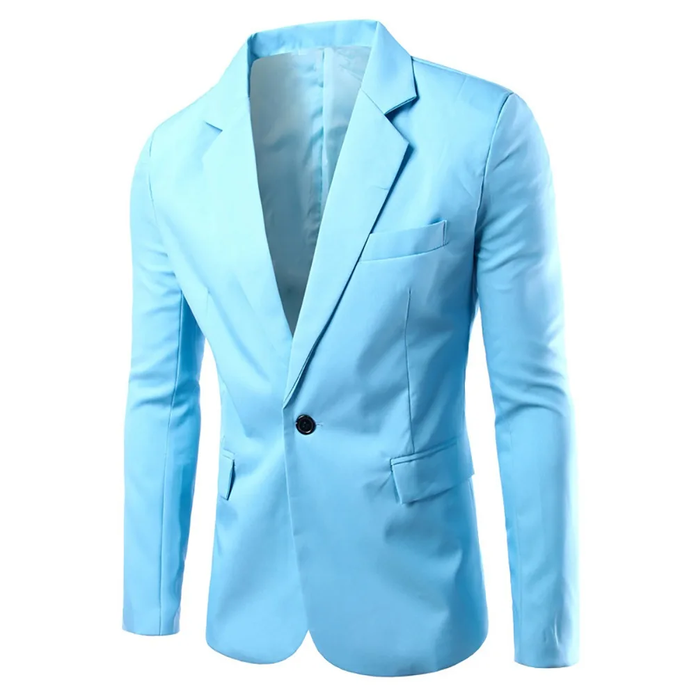 YUNCLOS EU Size 2019 Autumn New Men's Suit Blazer Single Buttons Solid Color Suit Jackets Casual Men Business Slim Fit Blazer YUNCLOS EU Size 2019 Autumn New Men's Suit Blazer Single Buttons Solid Color Suit Jackets Casual Men Business Slim Fit Blazer
