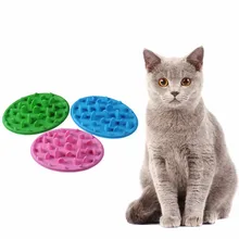 Медленная кормушка для собак, силиконовая анти-шок для кошек, анти-глотание дросселя, ПЭТ плита, Интерактивная кормушка для кошек, пищевая головоломка E