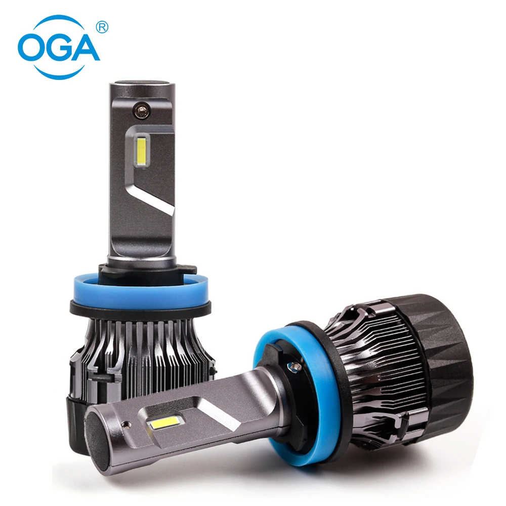 

OGA 2PCS H8 H9 H11 LED Auto Headlight Super Bright 10000LM 60W Car Lamp Bulbs with Fan design 12V Led Car light Mini Size