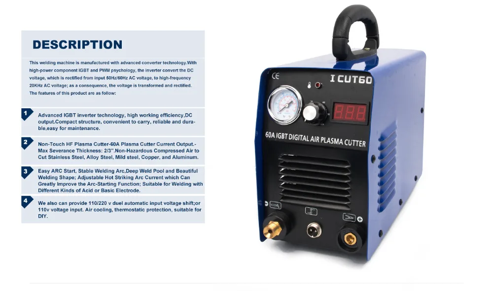 Tosense ICUT60 продажи воздуха плазменный резак машина США DIY