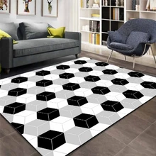 Серый, черный, белые коробки, кубики, геометрический 3d принт, нескользящая микрофибра, гостиная, декоративный современный моющийся коврик, коврик