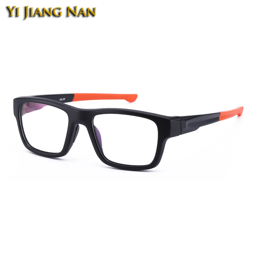 TR90 спортивные очки, гибкие очки для мужчин, оптические очки, оправа, очки для женщин Occhiali Da Vista Uomo - Цвет оправы: Black with Orange