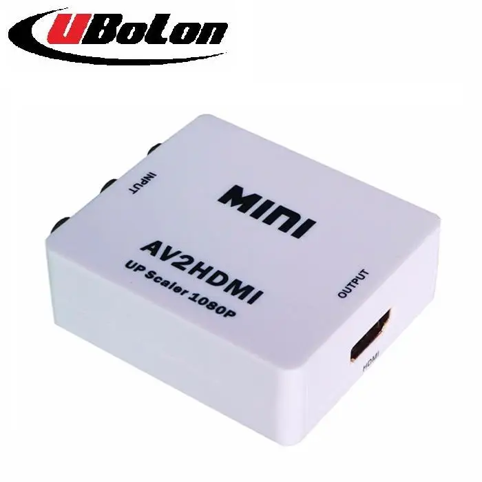 Высокое качество Мини RCA CVBS 3 композитный видео конвертер из AV в HDMI адаптер для
