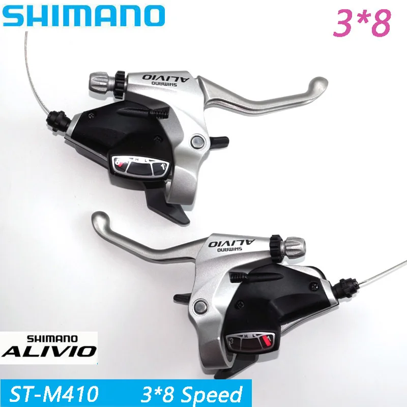 شيمانو alivio انتقال دراجة أجزاء SL-M410 mtb شيفتر الإبهام التروس التبديل 3*8 سرعة التحول شيفتر مقبض التحكم