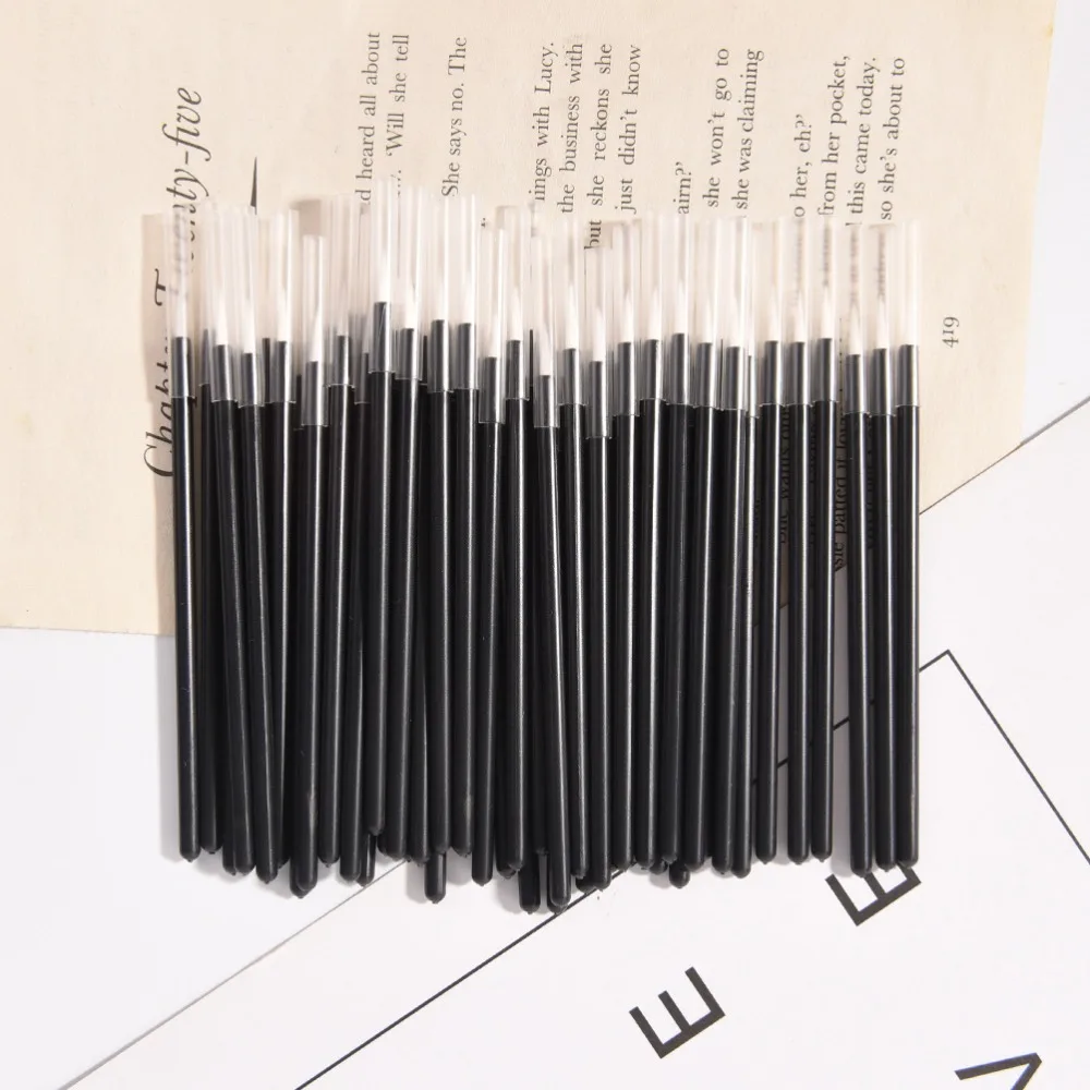 100pcs Bendable Micro Brushes Disposable Microbrush Applicators Eyelash  Extensions Glue Cleaning Brush for Lash Extension