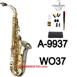 Professional инструмент Янагисава A-WO37 A-9937 Eb Мелодия Alto серебрение тела латунь саксофоны золотой ключ с случае мундштук