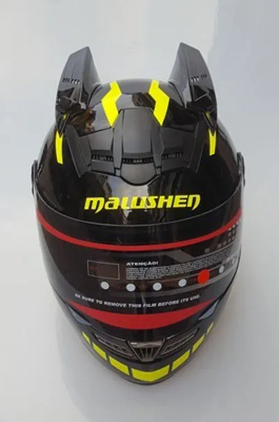 MALUSHEN флип-ап мотоциклетный шлем личностный Capacete анфас гоночные шлемы Capacete Casque ABS Материал Розовый шлем - Цвет: black