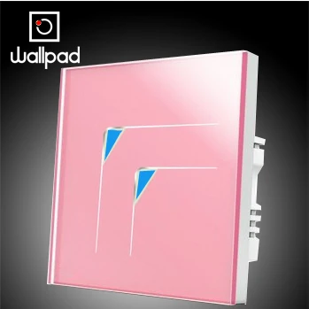

2 Gangs 1 Way Touch Wall Switch LED Wholesale Wallpad Luxury Pink Wall Switch Panel Light Switch 110~250V 220V