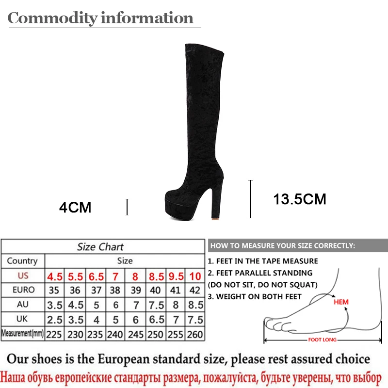 Gdgydh/ботфорты выше колена из мягкой замши высокие сапоги до бедра женские вечерние сапоги в стиле панк, пикантные сапоги на высоком каблуке, Прямая поставка, большой размер 43