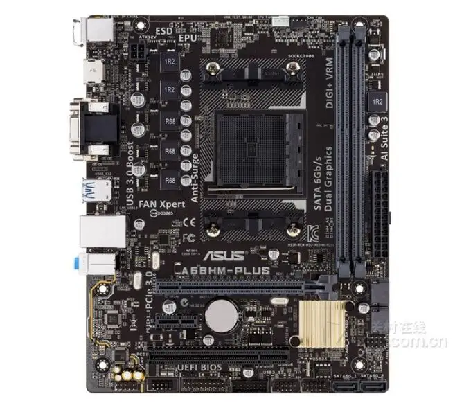 Разъем FM2 + для ASUS A68HM-PLUS оригинальный б/у настольный компьютер AMD A68H материнская