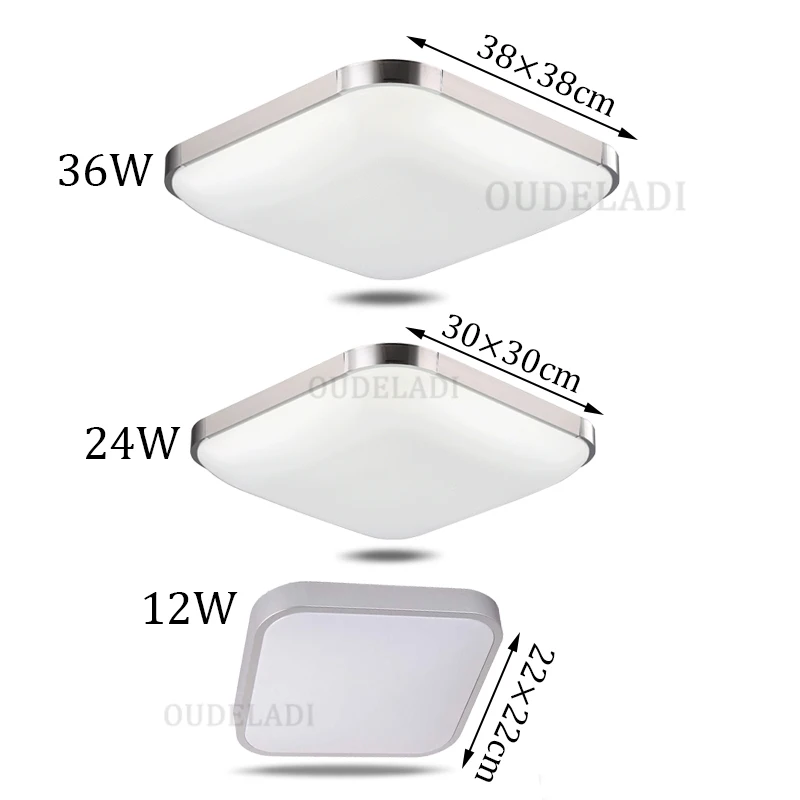 

Modern LED Ceiling Lights Silver Aluminum Frame Super Acrylic lampshade 12W24W36W Bedroom Aisle Balcony Ceiling Lamp Home Decor