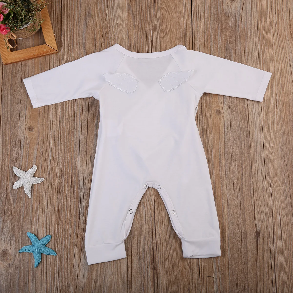 Цельнокроеный милый комбинезон с длинными рукавами и треугольным вырезом для новорожденных мальчиков и девочек, комбинезон, одежда