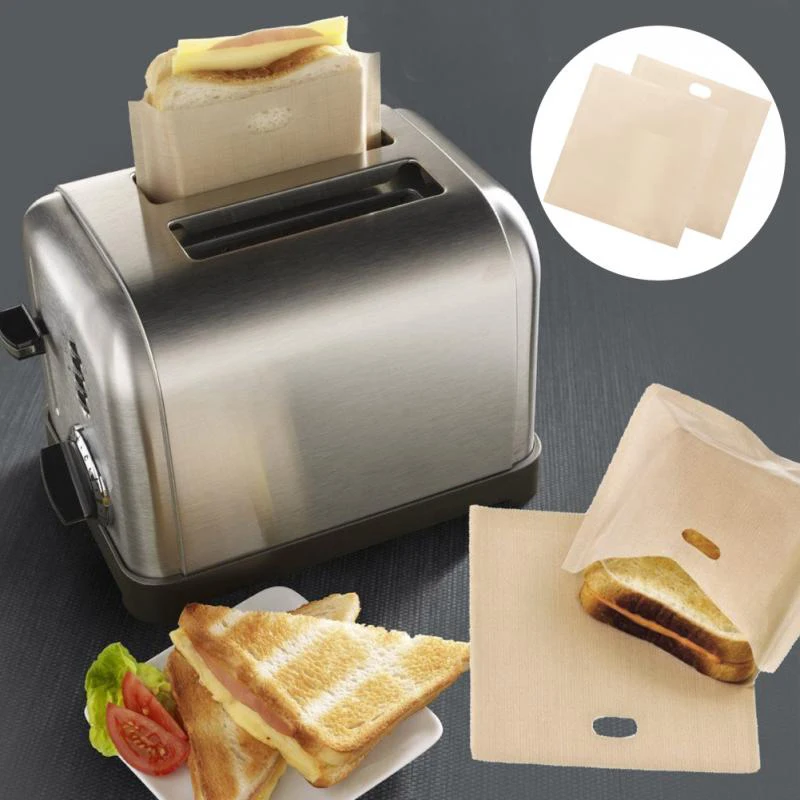 

Home Supplies Cheese Sandwiches Non-stick Baked Toast Baking Tools Reusable Bread Bags for Grilled Toaster Bags Made Easy 1PC