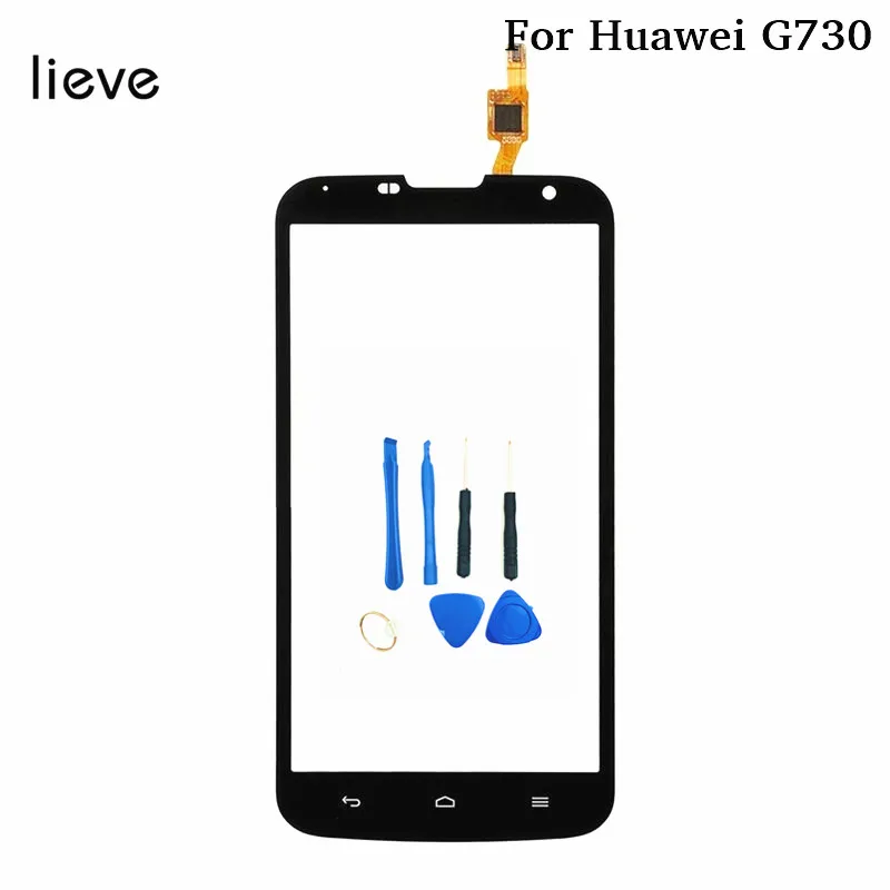 lieve 5.5''mobile glass screen for Huawei Ascend G730 g 730 front touch panel digitizer sensor with free tools