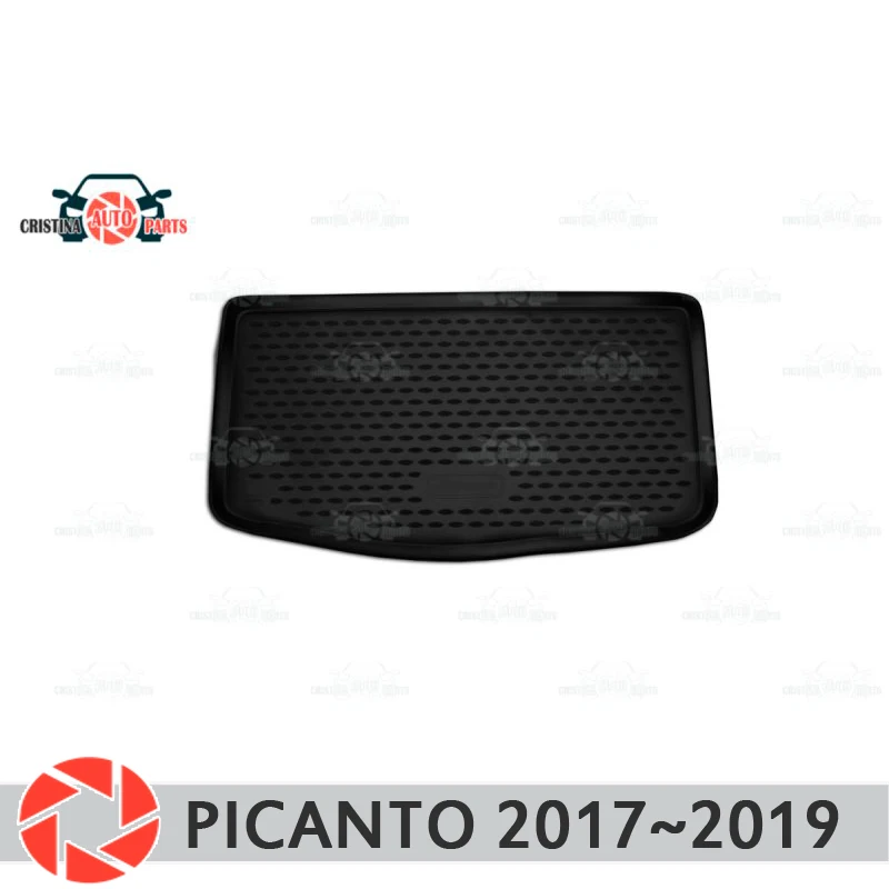 Коврик для багажника Kia Picanto 2017 ~ 2019 напольные коврики противоскользящие