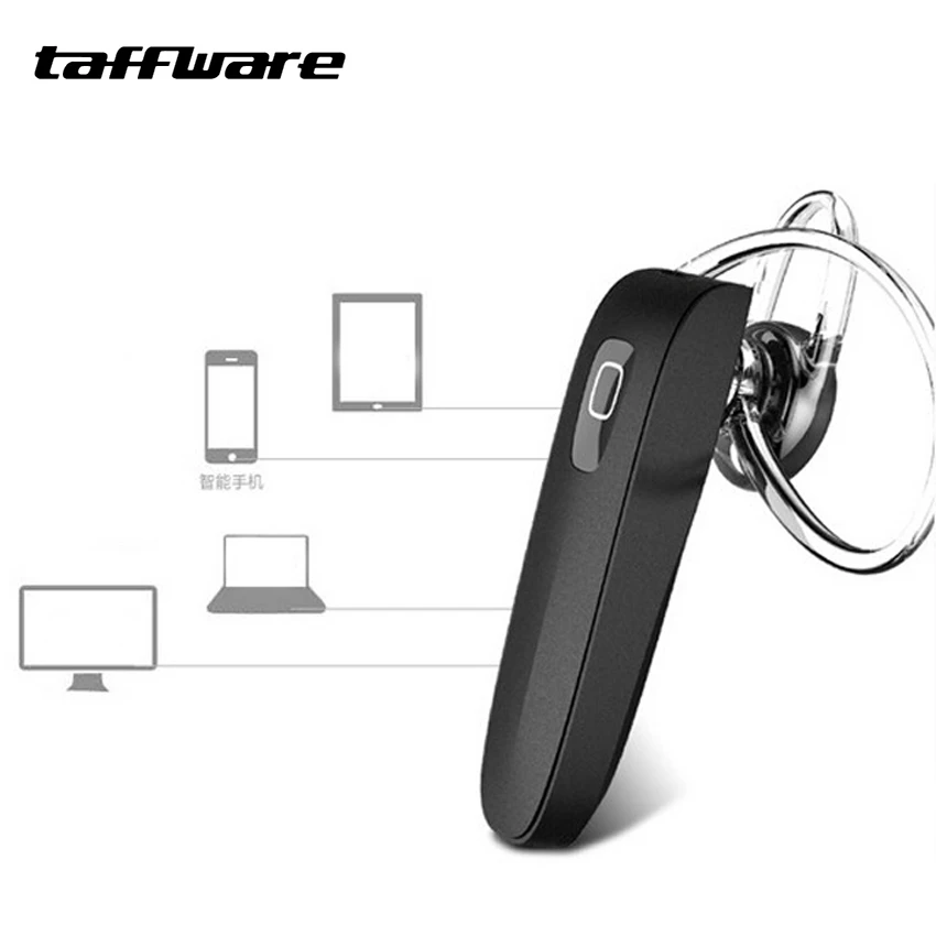 TAFFWARE Mini Stereo Bluetooth Headset Wireless Hands Free Earphone Sport Headphone Microphone for Smartphone PC |