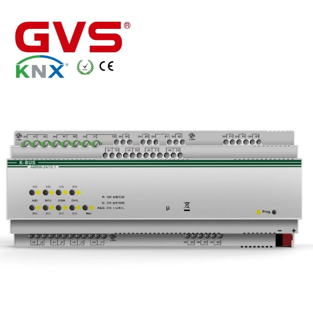 Китайский производитель GVS K bus OEM KNX/bei привод для штор 24 канальный потайной затвор