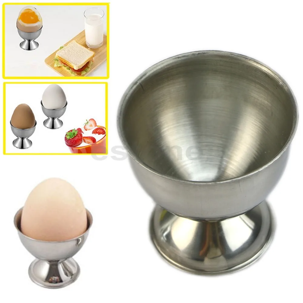

Kitchen Tool Stainless Steel Soft Boiled Egg Cups Egg Holder Tabletop Cup