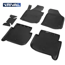 Для Volkswagen Touran 2010- Коврики в салон 5 шт./компл. полиуретан Rival 15806001