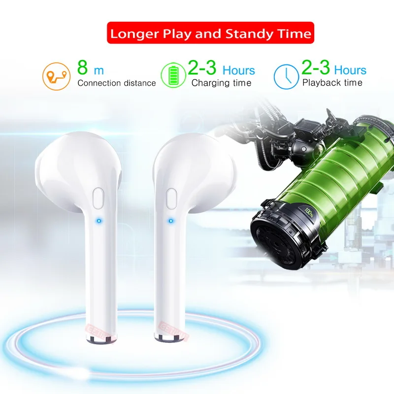 Mini Bluetooth Earphone Wireless Earbud Stereo headphones in Ear wireless Sport headset For Apple iPhone X MAX Earphones Earbuds