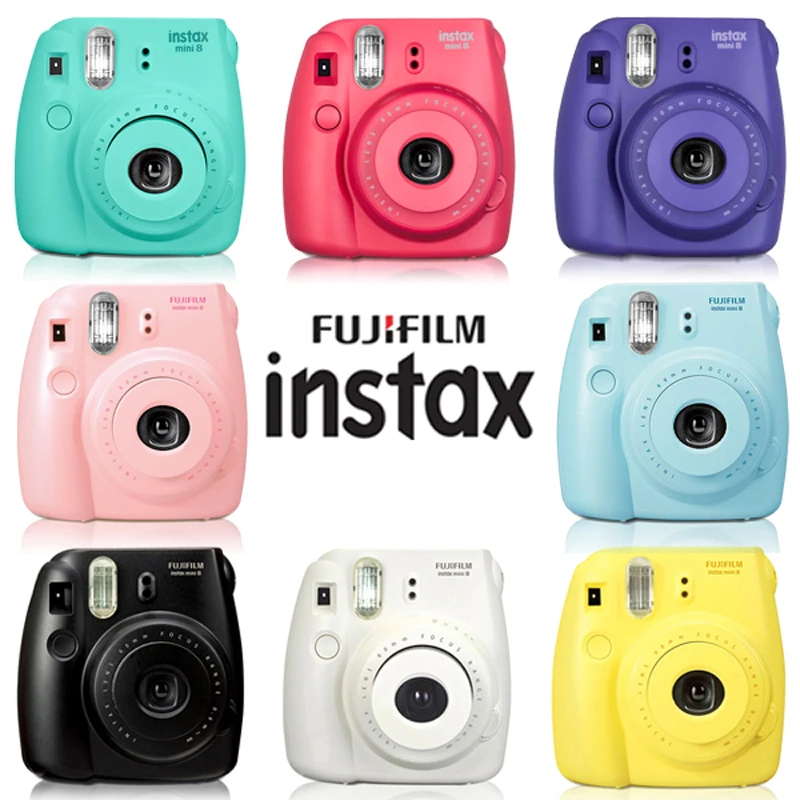 Fujifilm Instax Mini 8 мгновенная камера-Raspberry+ Fuji White Edge мгновенная пленка(50 листов