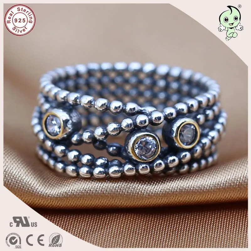

DIY Popular Good High Bohemia Style 100% 925 Sterling Silver Multi Bead Circle Toe rings