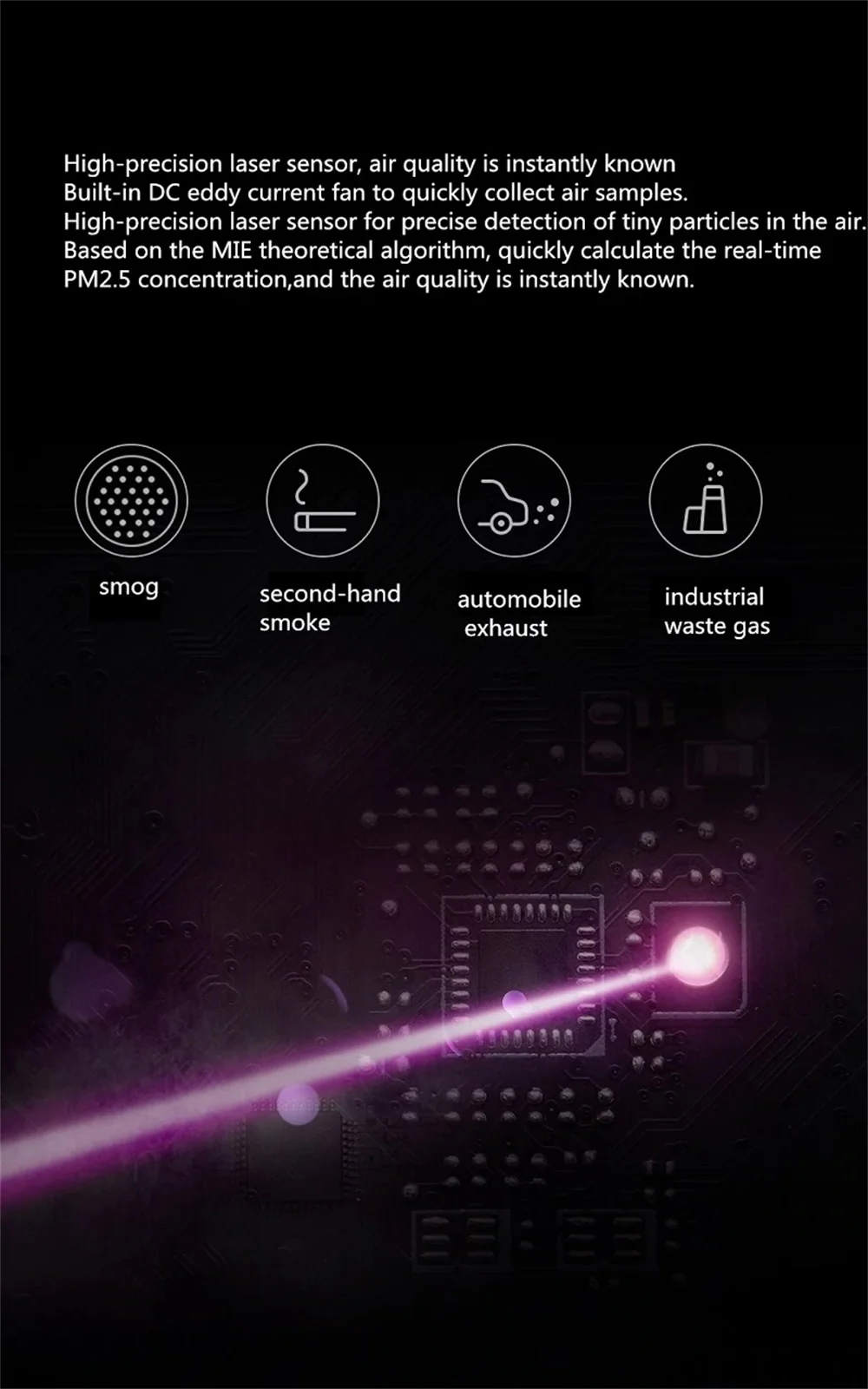 Xiaomi Mijia Smartmi PM2.5 детектор воздуха портативный чувствительный Mijia тестер качества воздуха светодиодный экран трехцветный цифровой индикатор