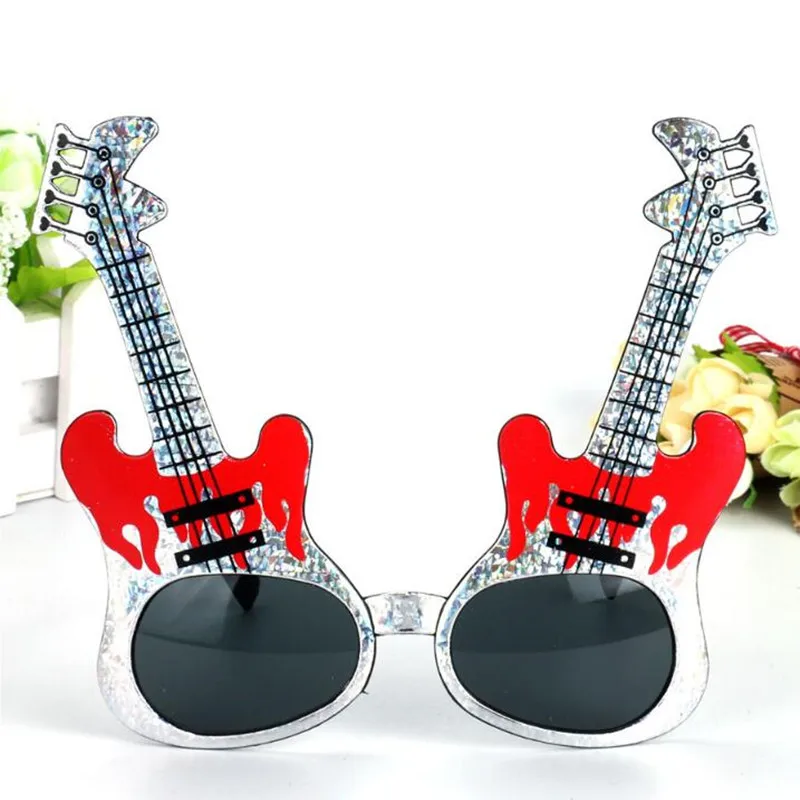 

2019 Rock Guitar Glasses Funny Sunglasses Kids Adults Bar KTV Eyewear Birthday Dance Party Favors Gift