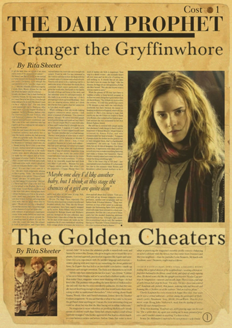 Картинки газет из гарри поттера