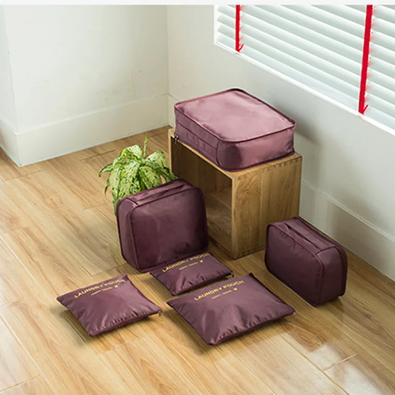 

Travel Storage Bag Luggage Storage Finishing Bag Polyester Six-piece Set -1 Set