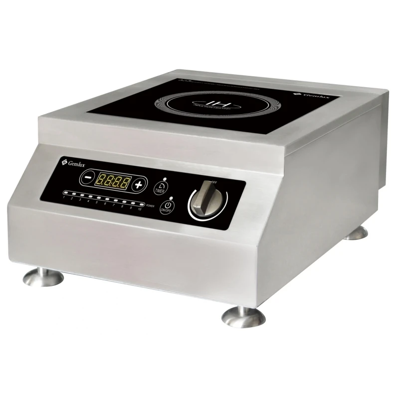 Плита электрическая GEMLUX GL-IC5100PRO (мощность 5000 Вт, 1 конфорка, корпус корпус из нержавеющей стали , ЖК-дисплей, таймер, сенсорное и механическое управление, 10 уровней мощности, макс. нагрузка до 100 кг)