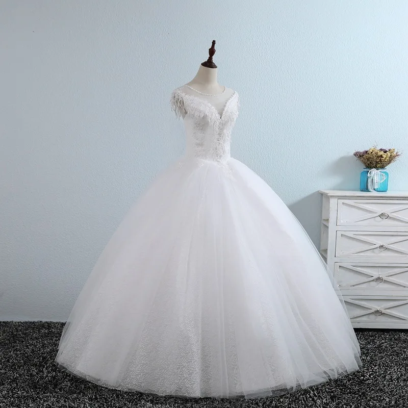 De Mariage V образным вырезом без рукавов на шнуровке сзади 2019 новый корейский стиль