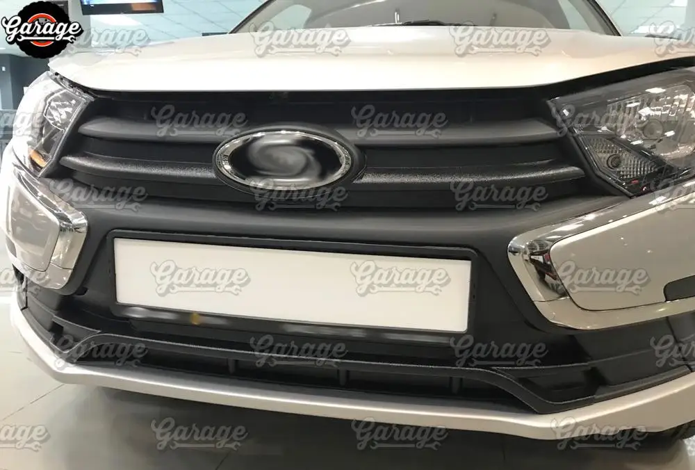 Зимние колпачки для Lada Granta 2018 on решетка радиатора и бампер ABS пластиковые