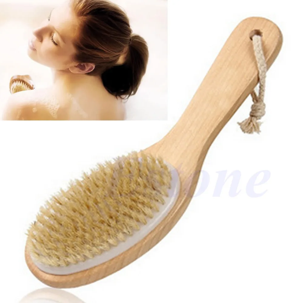 

Full Body Brushes Natural Bristle Dry Skin Exfoliation Brush Detox Fight Cellulite Tool