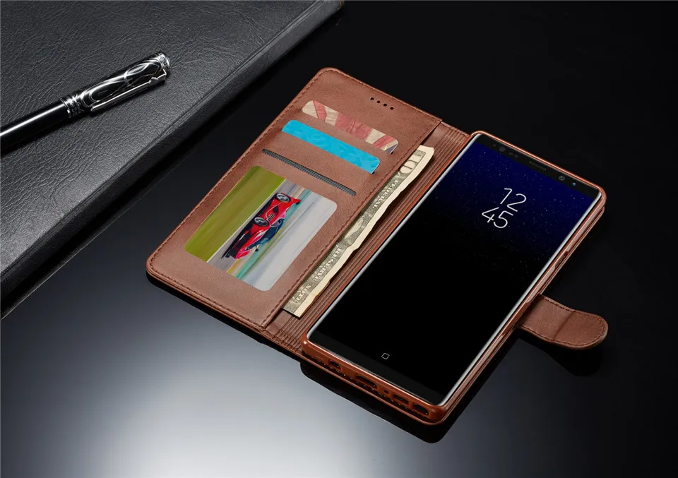 Note 9 чехол для samsung Galaxy Note 8 чехол кожаный бумажник чехол для телефона samsung Galaxy Note 9 чехол роскошный Флип кожаный чехол