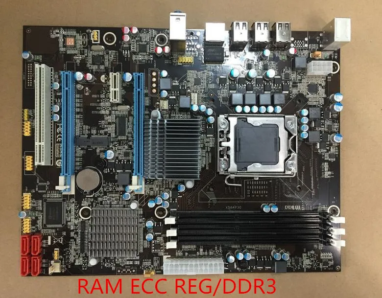 

Used OEM X58 motherboard 1366 pin support DDR3, ECC REG 24G X5650 E / L5520 X5570 X5560 X5687 130W CPU