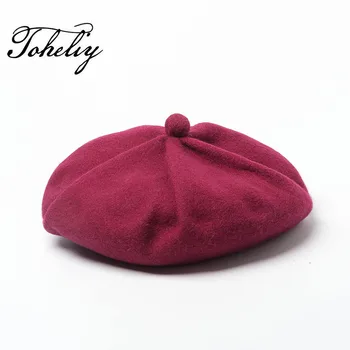 

NEW Style wool Vintage Warm Wool Winter Women Beret French Artist Beanie Hat Cap For Sweet Girl Gift spring and autumn hats