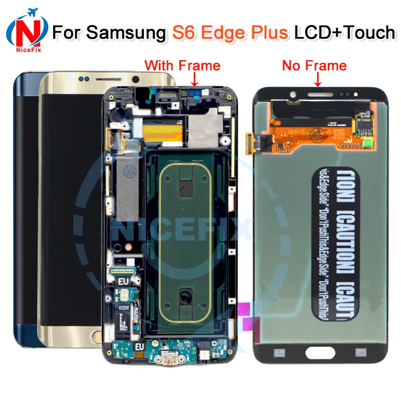 Для samsung Galaxy S6 Edge Plus G928 G928F ЖК-дисплей с сенсорным экраном дигитайзер рамкой для + lcd