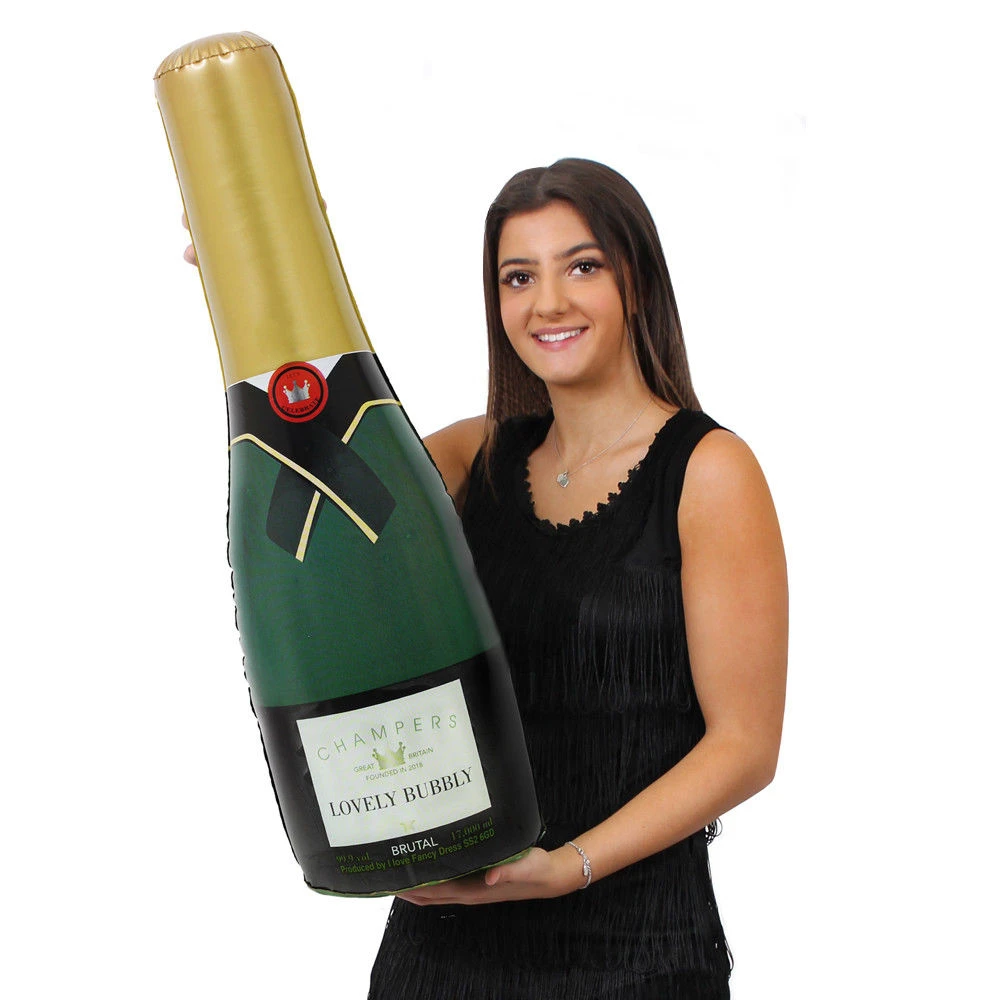 Large gonflable célébration bouteille champagne poule adulte fancy dress party 73cm