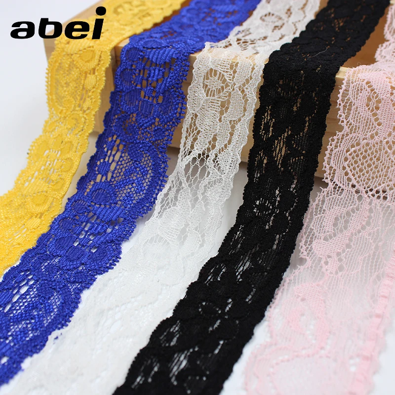 

10yards/lot Stretch Lace Ribbon Embroidered Elastic Lace Trims Garment Accessories DIY Sewing Tapes Handmade Patchwork Crafts