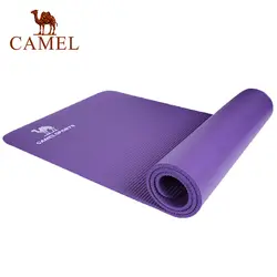 CAMEL Йога Тренировочный Коврик 183 см * 61 см/185*80 см утолщение начинающих 10 мм Резиновый NBR фитнес водонепроницаемый нескользящий фиолетовый