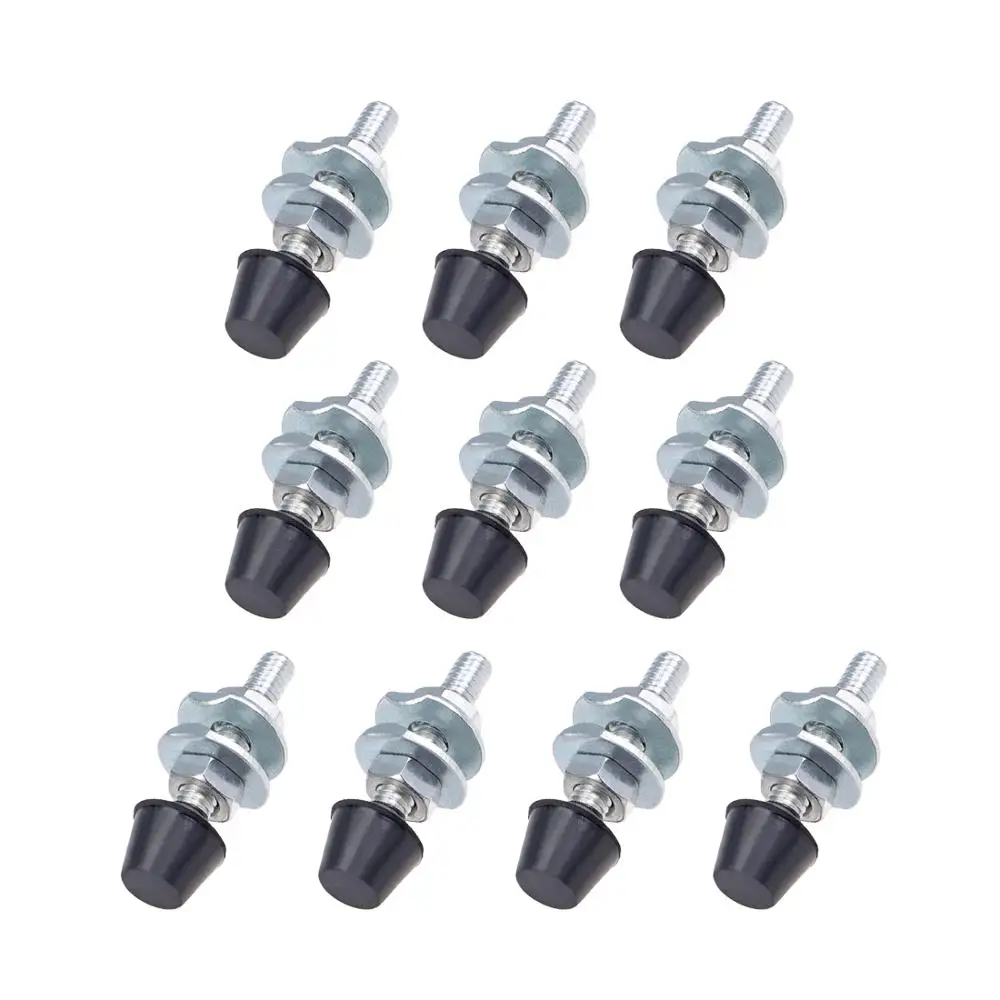 

Uxcell 10pcs Carbon Steel Toggle Clamps Screw Assembly with Rounded Spindle Tip Horizontal Clamp Quick Release Tool 27Kg 59lbs